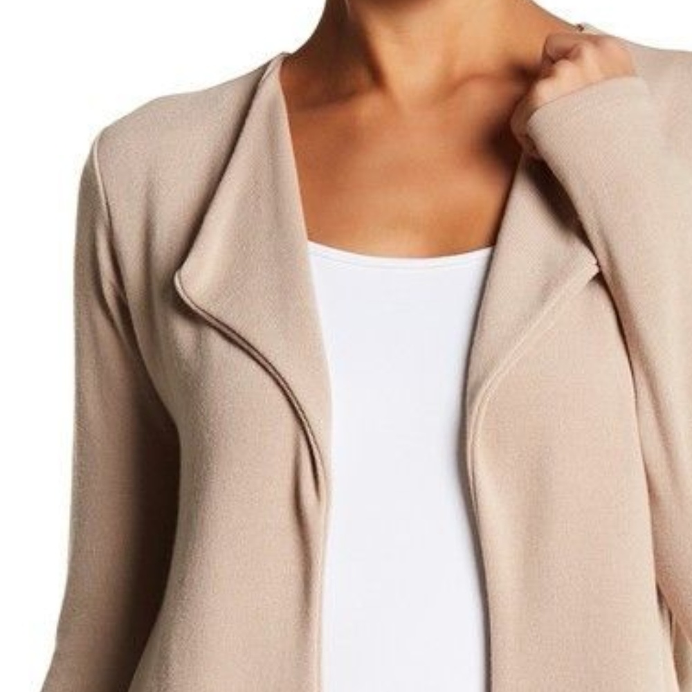Tan Open Front Cardigan Sweater Go Couture - Picture 2 of 3